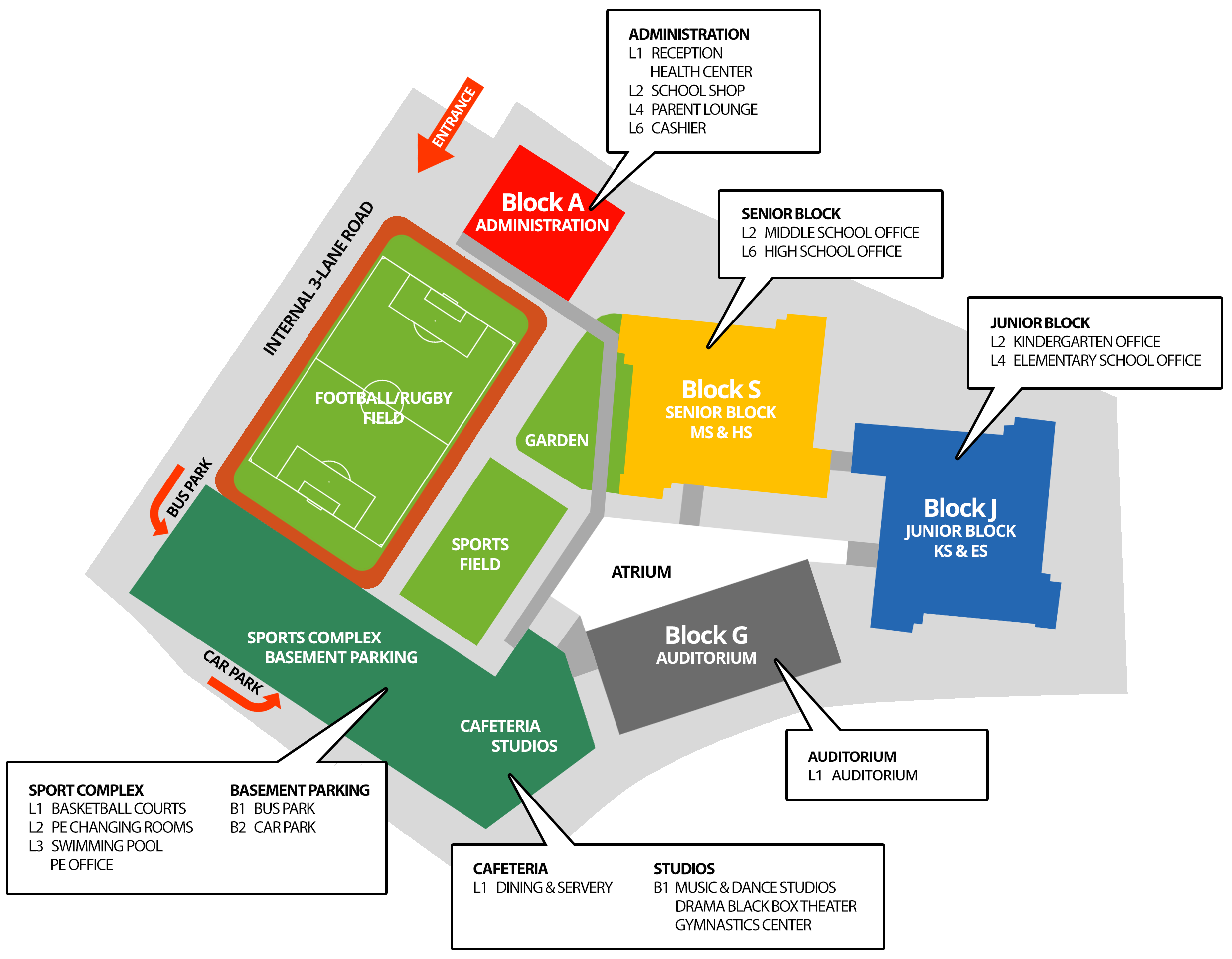 OFS campus and facilities map