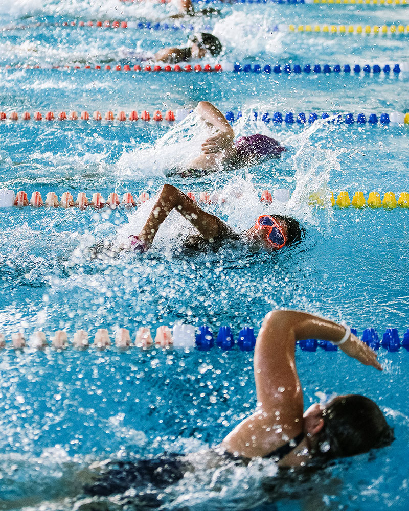OFS Elementary School students in a swimming match